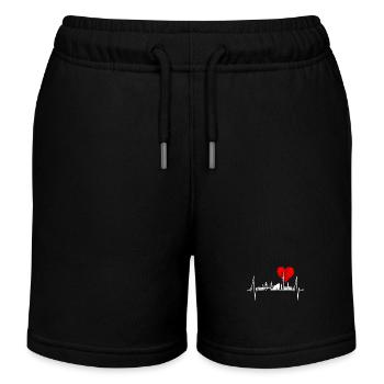 Hamburg Skyline Herzschlag Hamburger Hafen Fan - Kinder Organic Joggingshorts Mini Bolter von Stanley/Stella - Schwarz - Vorne