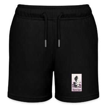 Trash 80s retro design - Kids Organic Sweat Shorts by Stanley/Stella - black - Front