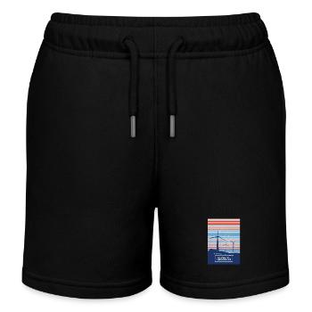 Windenergie Lösung für eine bessere Zukunft - Kinder Organic Joggingshorts Mini Bolter von Stanley/Stella - Schwarz - Vorne