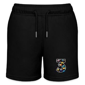3 ans - 3ème anniversaire - Short de jogging enfant bio Stanley/Stella - noir - Devant
