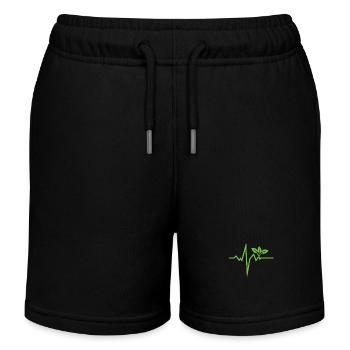 Cadeau Vegan Heartbeat Vegan Veganism - Short de jogging enfant bio Stanley/Stella - noir - Devant
