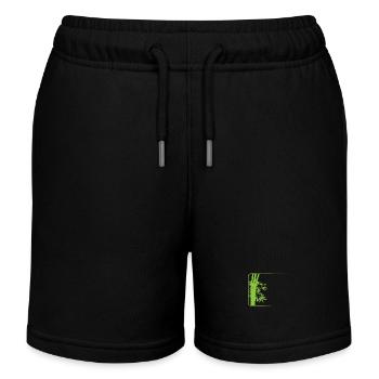 Forêt de bambous en Asie Sweet Grass - Short de jogging enfant bio Stanley/Stella - noir - Devant