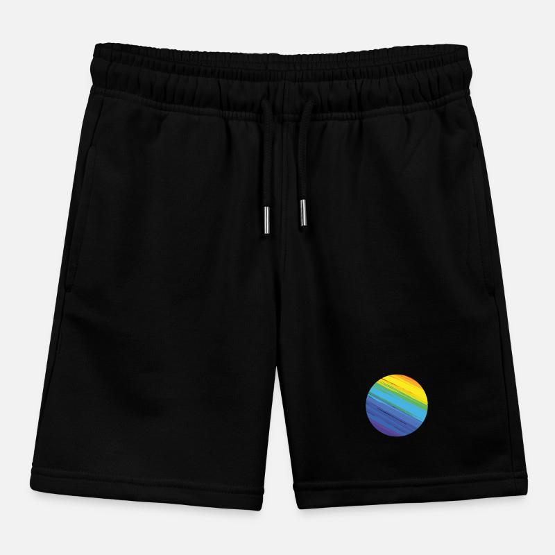 Rainbow circle Kids Organic Sweat Shorts by Stanley/Stella