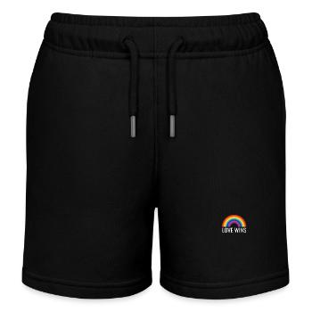 L'amour gagne - Short de jogging enfant bio Stanley/Stella - noir - Devant