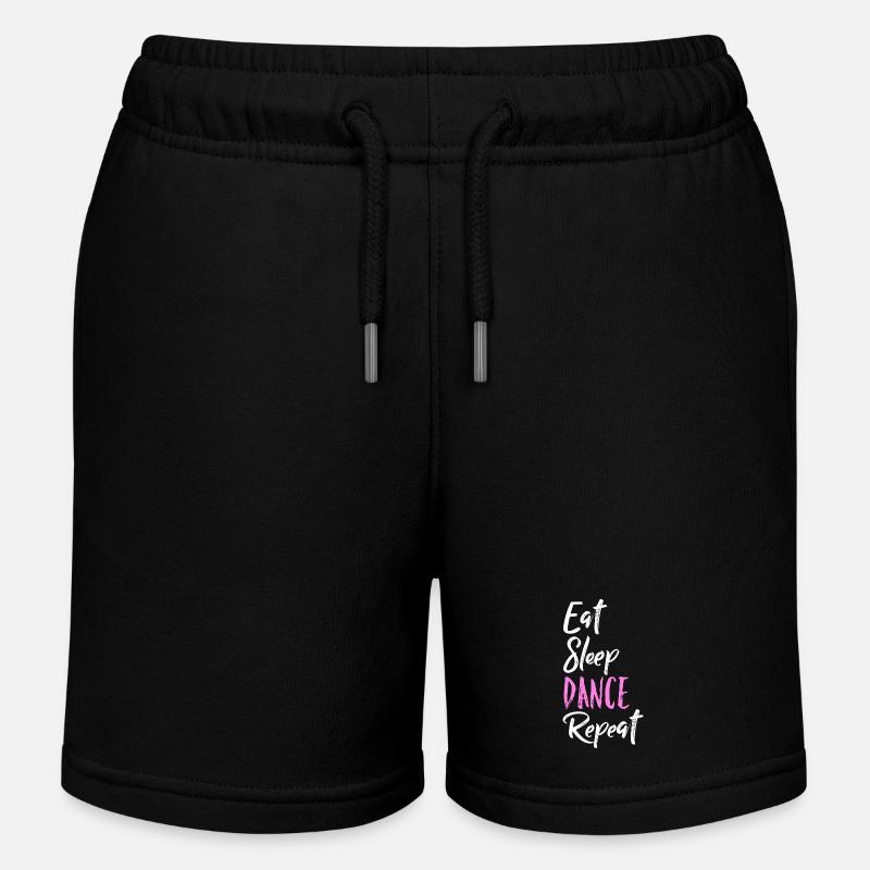 Eat Sleep Dance Repeat - Kinder Organic Joggingshorts Mini Bolter von Stanley/Stella - Schwarz