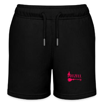 Putzfee Putzen Putzfrau Reinigungskraft - Kinder Organic Joggingshorts Mini Bolter von Stanley/Stella - Schwarz - Vorne
