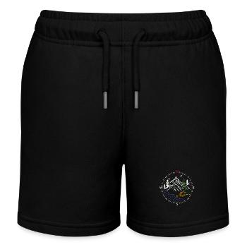 Forest Wald Kompass Fluss Zelten Zelt Wälder Natur - Kinder Organic Joggingshorts Mini Bolter von Stanley/Stella - Schwarz - Vorne