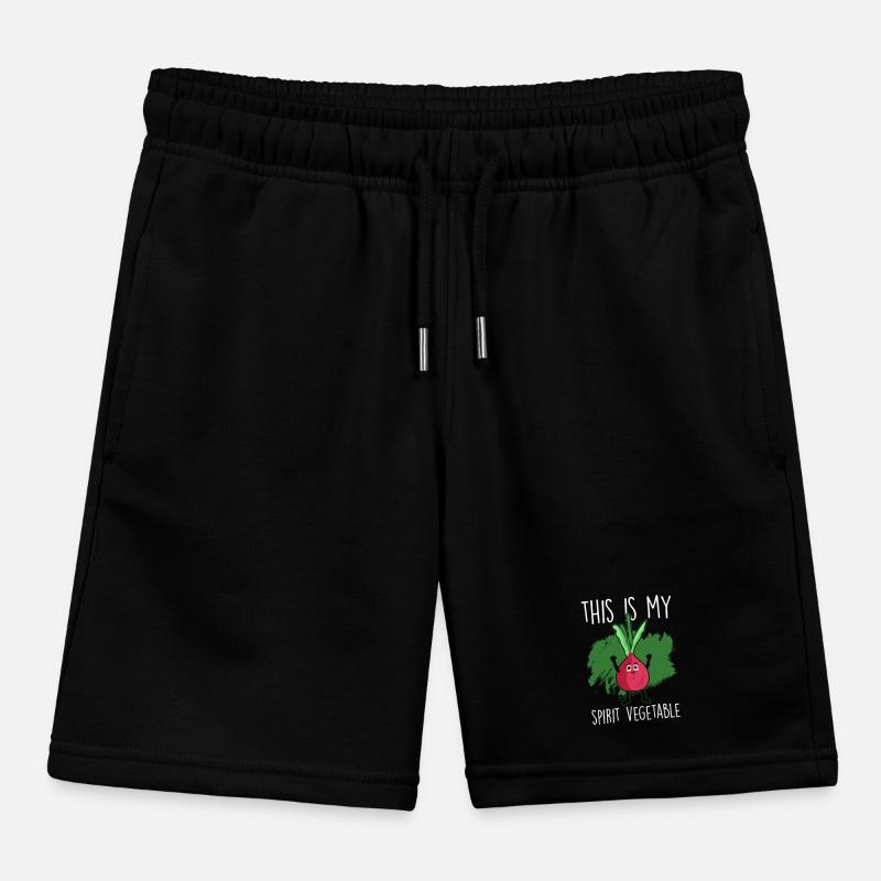 Beetroot saying Kids Organic Sweat Shorts by Stanley/Stella