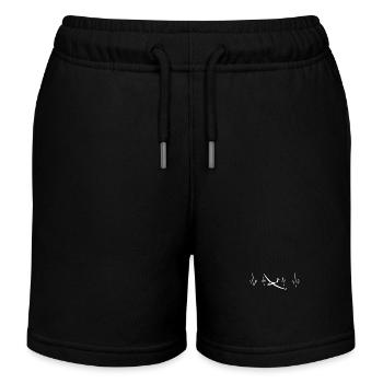 Herzschlag Segelfliegen Heartbeat Segelflugzeug - Kinder Organic Joggingshorts Mini Bolter von Stanley/Stella - Schwarz - Vorne