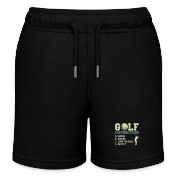 Golf golfeur drôle cadeau golfeur golfeur - Short de jogging enfant bio Stanley/Stella - noir - Devant