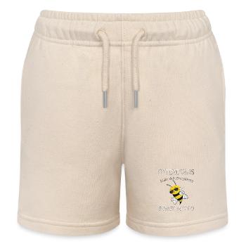 Sumsi mit Po Optimismus Bienen Lustiges Spaß Humor - Kinder Organic Joggingshorts Mini Bolter von Stanley/Stella - Natur - Vorne