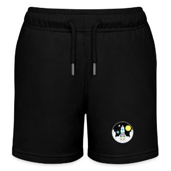 Espace fusée - Short de jogging enfant bio Stanley/Stella - noir - Devant