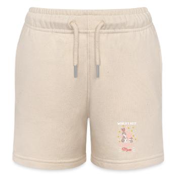 Bunnies Mom - Kids Organic Sweat Shorts by Stanley/Stella - soft Ecru - Front