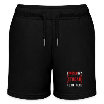 Streamer Streaming Livestream Gift - Kids Organic Sweat Shorts by Stanley/Stella - black - Front