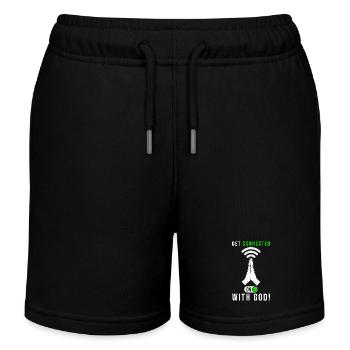Christians Christian God Saying - Kids Organic Sweat Shorts by Stanley/Stella - black - Front