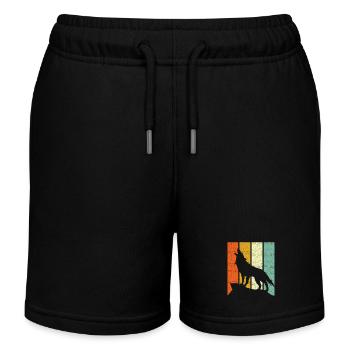 Wolf Retro - Short de jogging enfant bio Stanley/Stella - noir - Devant