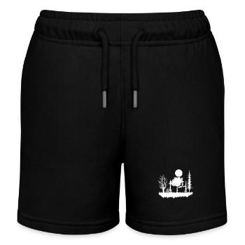 Wald Natur Wildnis - Kinder Organic Joggingshorts Mini Bolter von Stanley/Stella - Schwarz - Vorne