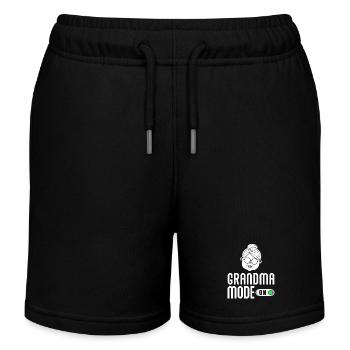 Becoming Grandma Pregnancy Announcement - Kids Organic Sweat Shorts by Stanley/Stella - black - Front