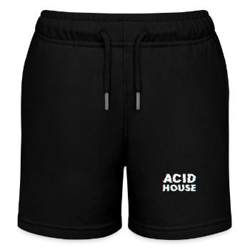 Acid House - Short de jogging enfant bio Stanley/Stella - noir - Devant