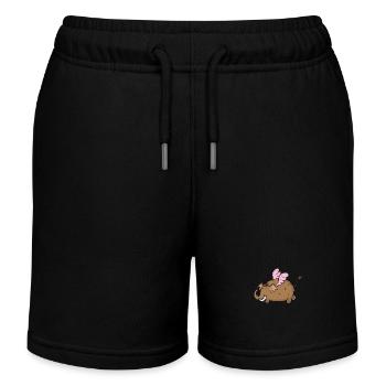 Mammouth avec ailes d’ange - Short de jogging enfant bio Stanley/Stella - noir - Devant
