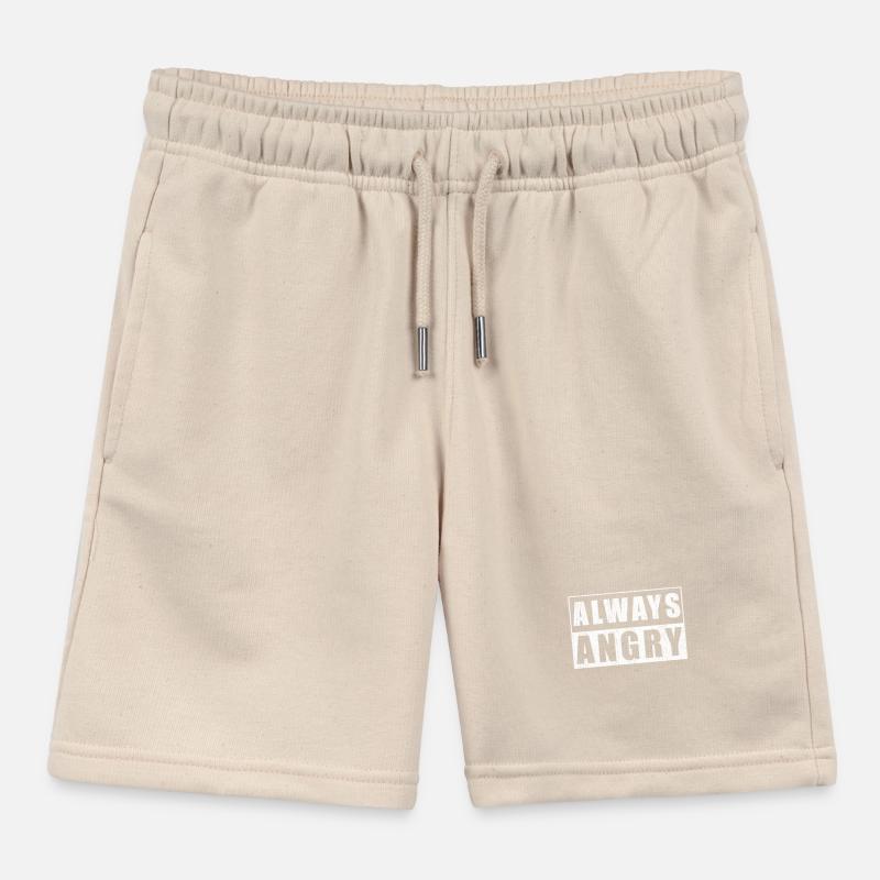 Anger angry getting angry Kids Organic Sweat Shorts by Stanley/Stella