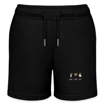 Mops - Kinder Organic Joggingshorts Mini Bolter von Stanley/Stella - Schwarz - Vorne