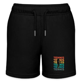 Tennis Retro - Short de jogging enfant bio Stanley/Stella - noir - Devant