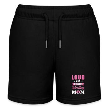 Wrestling Mom - Kids Organic Sweat Shorts by Stanley/Stella - black - Front