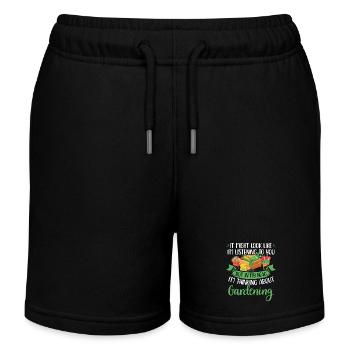 Jardinage Jardinier jardinier jardinier jardinier cadeau - Short de jogging enfant bio Stanley/Stella - noir - Devant