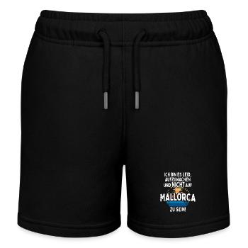 Ich Bin Es Leid Aufzuwachen Und Nicht Auf Mallorca - Kinder Organic Joggingshorts Mini Bolter von Stanley/Stella - Schwarz - Vorne