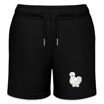 Seidenhuhn Zeichnung - Kinder Organic Joggingshorts Mini Bolter von Stanley/Stella - Schwarz - Vorne