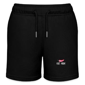 Hot Mom Chilli Spruch für Väter - Kinder Organic Joggingshorts Mini Bolter von Stanley/Stella - Schwarz - Vorne