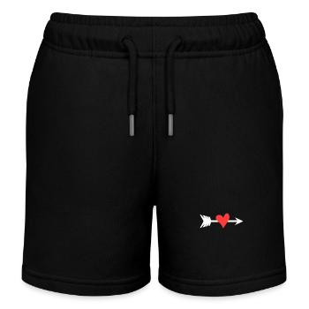 Herz Pfeil - Kinder Organic Joggingshorts Mini Bolter von Stanley/Stella - Schwarz - Vorne