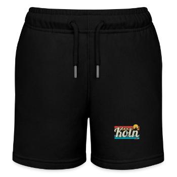 Cologne Cologne Retro Vintage Surfer Cologne Carnival - Kids Organic Sweat Shorts by Stanley/Stella - black - Front