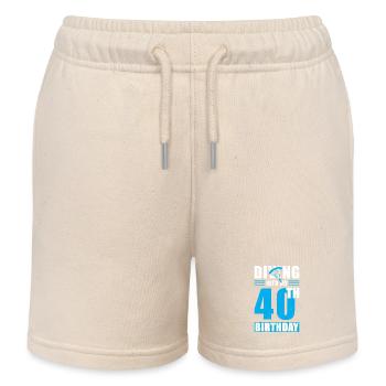 Parachutiste cadeau 40 ans - Short de jogging enfant bio Stanley/Stella - écru doux - Devant