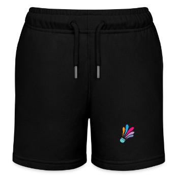bunter Federball Badminton Federball Sport - Kinder Organic Joggingshorts Mini Bolter von Stanley/Stella - Schwarz - Vorne