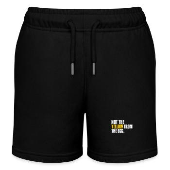 Not The Yellow From The Egg Denglisch Sprichwort - Kinder Organic Joggingshorts Mini Bolter von Stanley/Stella - Schwarz - Vorne