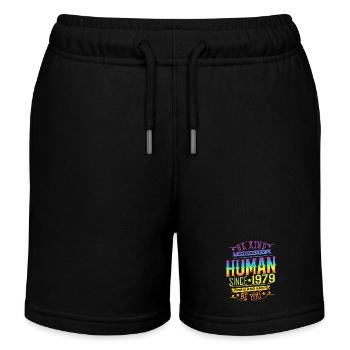 LGBTQ Colorful Rainbow Pride Anniversaire humain 1979 - Short de jogging enfant bio Stanley/Stella - noir - Devant