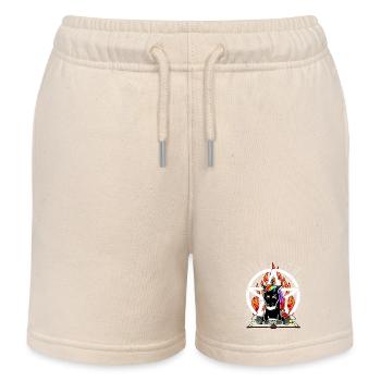 Satan Unicorn Pentagram Devilish Mythical Creature Evil - Kids Organic Sweat Shorts by Stanley/Stella - soft Ecru - Front