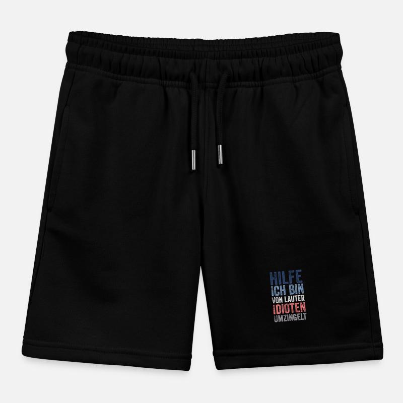 Help I'm surrounded by idiots Kids Organic Sweat Shorts by Stanley/Stella