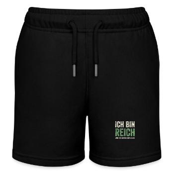 Ich bin Reich und ich scheiß auf alles - Kinder Organic Joggingshorts Mini Bolter von Stanley/Stella - Schwarz - Vorne