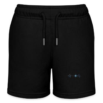 Heartbeat Chip Electronics Profession Technology - Kids Organic Sweat Shorts by Stanley/Stella - black - Front