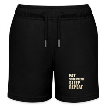 Crème aigre - Short de jogging enfant bio Stanley/Stella - noir - Devant