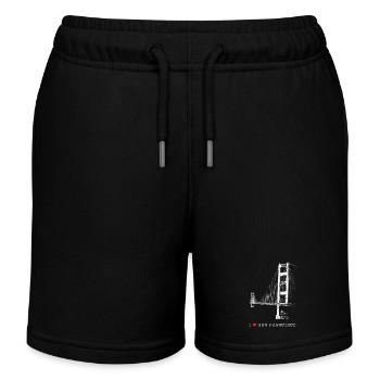 J’adore San Francisco Golden Gate Bridge Californie - Short de jogging enfant bio Stanley/Stella - noir - Devant