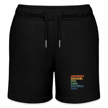 17. Geburtstag, Dezember 2006, 17-jähriges Jubiläum - Kinder Organic Joggingshorts Mini Bolter von Stanley/Stella - Schwarz - Vorne