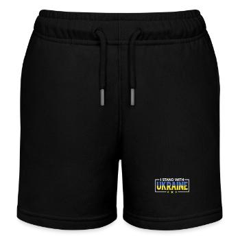 I stand with Ukraine Solidarität mit der Ukraine - Kinder Organic Joggingshorts Mini Bolter von Stanley/Stella - Schwarz - Vorne