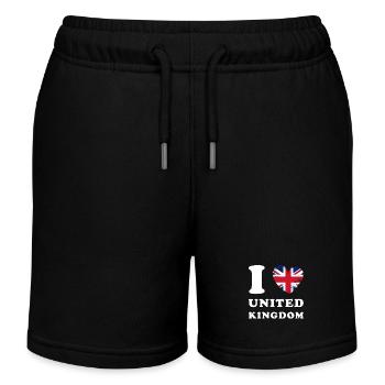 Angleterre J’aime Royaume-Uni - Short de jogging enfant bio Stanley/Stella - noir - Devant