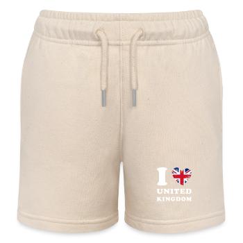England I love United Kingdom - Kinder Organic Joggingshorts Mini Bolter von Stanley/Stella - Natur - Vorne