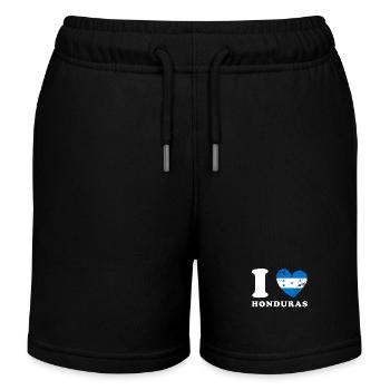 I love Honduras - Kids Organic Sweat Shorts by Stanley/Stella - black - Front