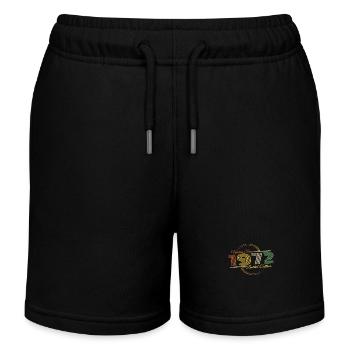 Vintage 1972 Birthday Retro Style - Kids Organic Sweat Shorts by Stanley/Stella - black - Front